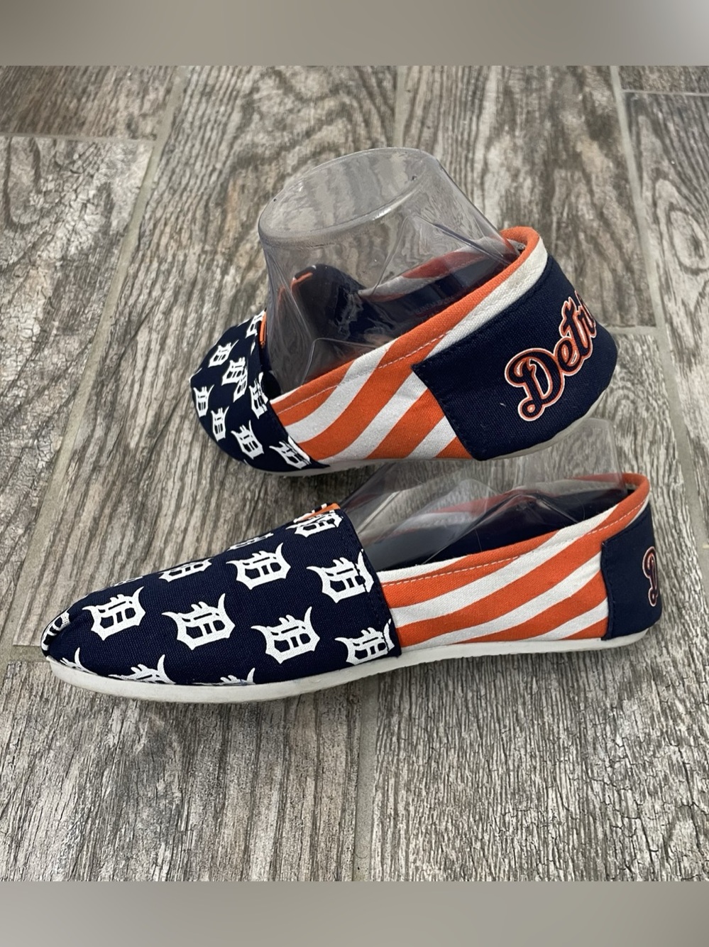 Detroit Tigers MLB Slip On Shoes Blue & Orange Women’s Medium Team Beans